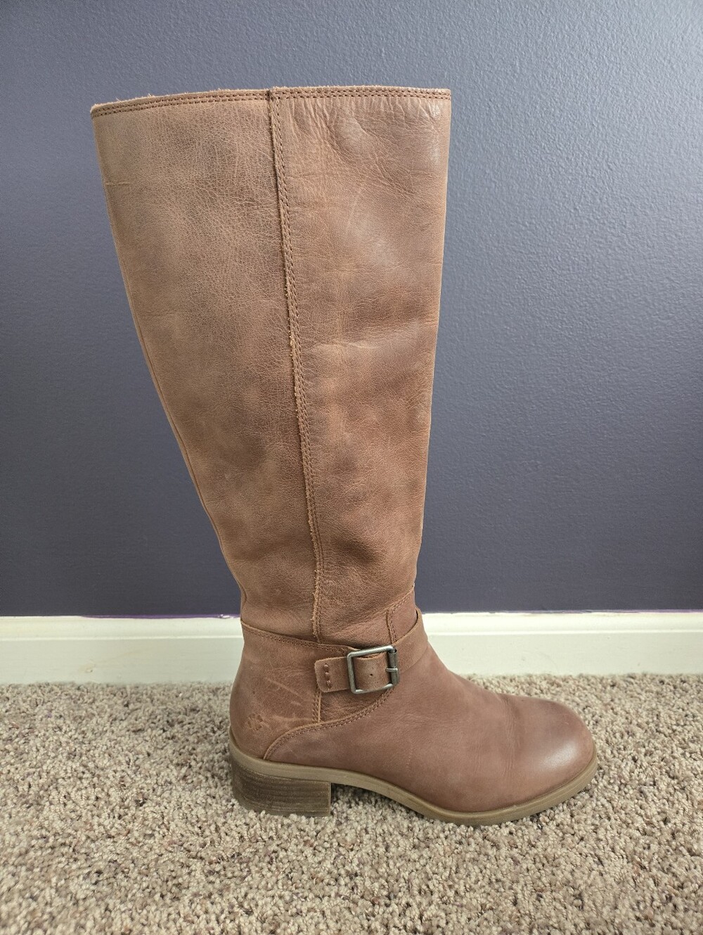 Lucky Brand Inifita Riding Boot - Knee-High Brown Boots - Sz 8 - Picture 7 of 16